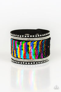 Paparazzi "MERMAIDS Have More Fun" Multi/Silver 011XX Wrap Bracelet Paparazzi Jewelry