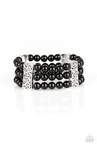 Paparazzi "Ritzy Ritz" Black Bracelet Paparazzi Jewelry