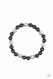 Paparazzi VINTAGE VAULT "Poised For Perfection" Black Bracelet Paparazzi Jewelry
