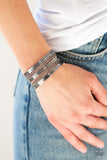 Paparazzi "Perfectly Patterned" Black Bracelet Paparazzi Jewelry