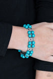 Paparazzi "Daisy Debutante" Blue Bracelet Paparazzi Jewelry