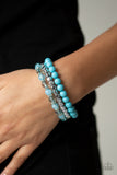 Paparazzi "Globetrotter Glam" Blue Bracelet Paparazzi Jewelry