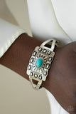 Paparazzi "BIG House On The Prairie" Blue Bracelet Paparazzi Jewelry