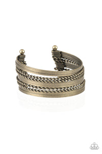 Paparazzi "Perfectly Patterned" Brass Bracelet Paparazzi Jewelry