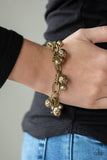 Paparazzi "Make Do in Malibu" Brass Pearly Faceted Bead Bracelet Paparazzi Jewelry