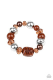 Paparazzi "Ice Ice-Breaker" Brown Bracelet Paparazzi Jewelry