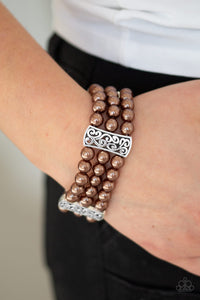 Paparazzi "Ritzy Ritz" Brown Bracelet Paparazzi Jewelry