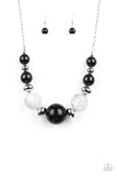 Paparazzi VINTAGE VAULT "Daytime Drama" Black Necklace & Earring Set Paparazzi Jewelry