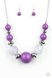 Paparazzi VINTAGE VAULT "Daytime Drama" Purple Necklace & Earring Set Paparazzi Jewelry