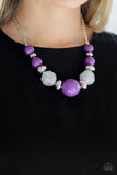 Paparazzi VINTAGE VAULT "Daytime Drama" Purple Necklace & Earring Set Paparazzi Jewelry