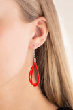 Paparazzi VINTAGE VAULT "Savannah Surfin" Red Necklace & Earring Set Paparazzi Jewelry