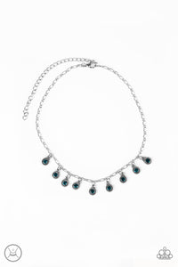 Paparazzi "Popstar Party" Blue Choker Necklace & Earring Set Paparazzi Jewelry