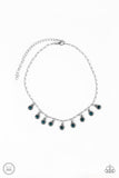 Paparazzi "Popstar Party" Blue Choker Necklace & Earring Set Paparazzi Jewelry