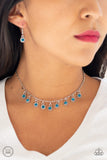 Paparazzi "Popstar Party" Blue Choker Necklace & Earring Set Paparazzi Jewelry