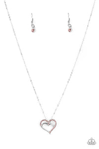 Paparazzi "Heart to Heartthrob" Pink Necklace & Earring Set Paparazzi Jewelry