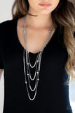 Paparazzi "Open For Opulence" Silver Necklace & Earring Set Paparazzi Jewelry