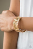 Paparazzi VINTAGE VAULT "Sleek Shimmer" Gold Bracelet Paparazzi Jewelry