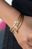 Paparazzi VINTAGE VAULT "Be All You Can BEDAZZLE" Gold Bracelet Paparazzi Jewelry