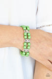 Paparazzi "Daisy Debutante" Green Bracelet Paparazzi Jewelry