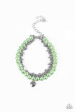 Paparazzi VINTAGE VAULT "Love Like You Mean It" Green Bracelet Paparazzi Jewelry