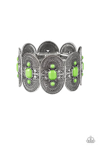 Paparazzi "Turn Up The TROPICAL Heat" Green Bracelet Paparazzi Jewelry