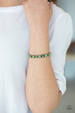 Paparazzi "Heavy On The Sparkle" Green Bracelet Paparazzi Jewelry