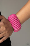 Paparazzi "Naturally Nomad" Pink Stone Stretchy Bracelet Paparazzi Jewelry
