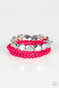 Paparazzi VINTAGE VAULT "Fiesta Flavor" Pink Bracelet Paparazzi Jewelry