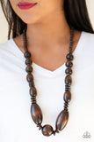 Paparazzi "Summer Breezin" Brown Necklace & Earring Set Paparazzi Jewelry