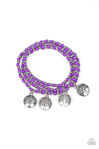 Paparazzi "Plant A Tree" Purple Bracelet Paparazzi Jewelry