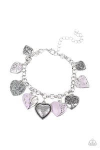 Paparazzi "Garden Hearts" Purple Bracelet Paparazzi Jewelry
