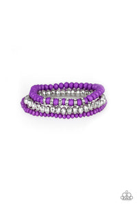 Paparazzi VINTAGE VAULT "Ideal Idol" Purple Bracelet Paparazzi Jewelry