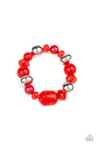 Paparazzi "Ice Ice-Breaker" Red Bracelet Paparazzi Jewelry