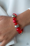 Paparazzi "Ice Ice-Breaker" Red Bracelet Paparazzi Jewelry