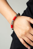 Paparazzi "Whimsical Wanderer" Red Bracelet Paparazzi Jewelry