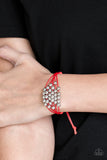 Paparazzi VINTAGE VAULT "Without Skipping A BEAD" Red Bracelet Paparazzi Jewelry