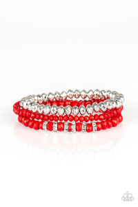 Paparazzi "Ideal Idol" Red Bracelet Paparazzi Jewelry