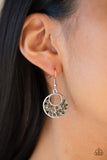 Paparazzi VINTAGE VAULT "Sugary Shine" Silver Earrings Paparazzi Jewelry