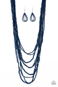 Paparazzi "Totally Tonga" Blue Necklace & Earring Set Paparazzi Jewelry