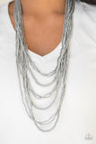 Paparazzi "Totally Tonga" Silver Necklace & Earring Set Paparazzi Jewelry