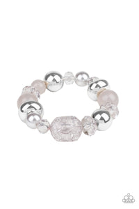 Paparazzi VINTAGE VAULT "Ice Ice-Breaker" Silver Bracelet Paparazzi Jewelry