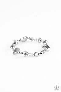 Paparazzi VINTAGE VAULT "Starry-Eyed Elegance" Silver Bracelet Paparazzi Jewelry