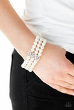 Paparazzi "Ritzy Ritz" White Bracelet Paparazzi Jewelry