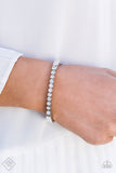Paparazzi "Totally Trillionaire" FASHION FIX White Bracelet Paparazzi Jewelry