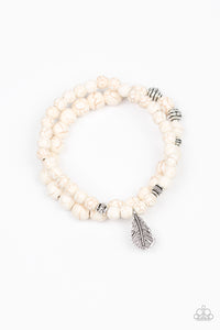 Paparazzi "Desert Dove" White Bracelet Paparazzi Jewelry