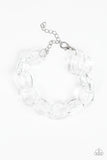 Paparazzi "Ice Ice Baby" White Bracelet Paparazzi Jewelry