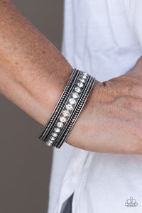 Paparazzi "Empress Etiquette" White Bracelet Paparazzi Jewelry