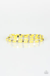 Paparazzi "Trendy Tribalist" Yellow Bracelet Paparazzi Jewelry