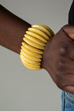 Paparazzi "Naturally Nomad" Yellow Stone Stretchy Bracelet Paparazzi Jewelry