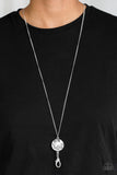 Paparazzi "Dauntless Diva" White Lanyard Necklace & Earring Set Paparazzi Jewelry